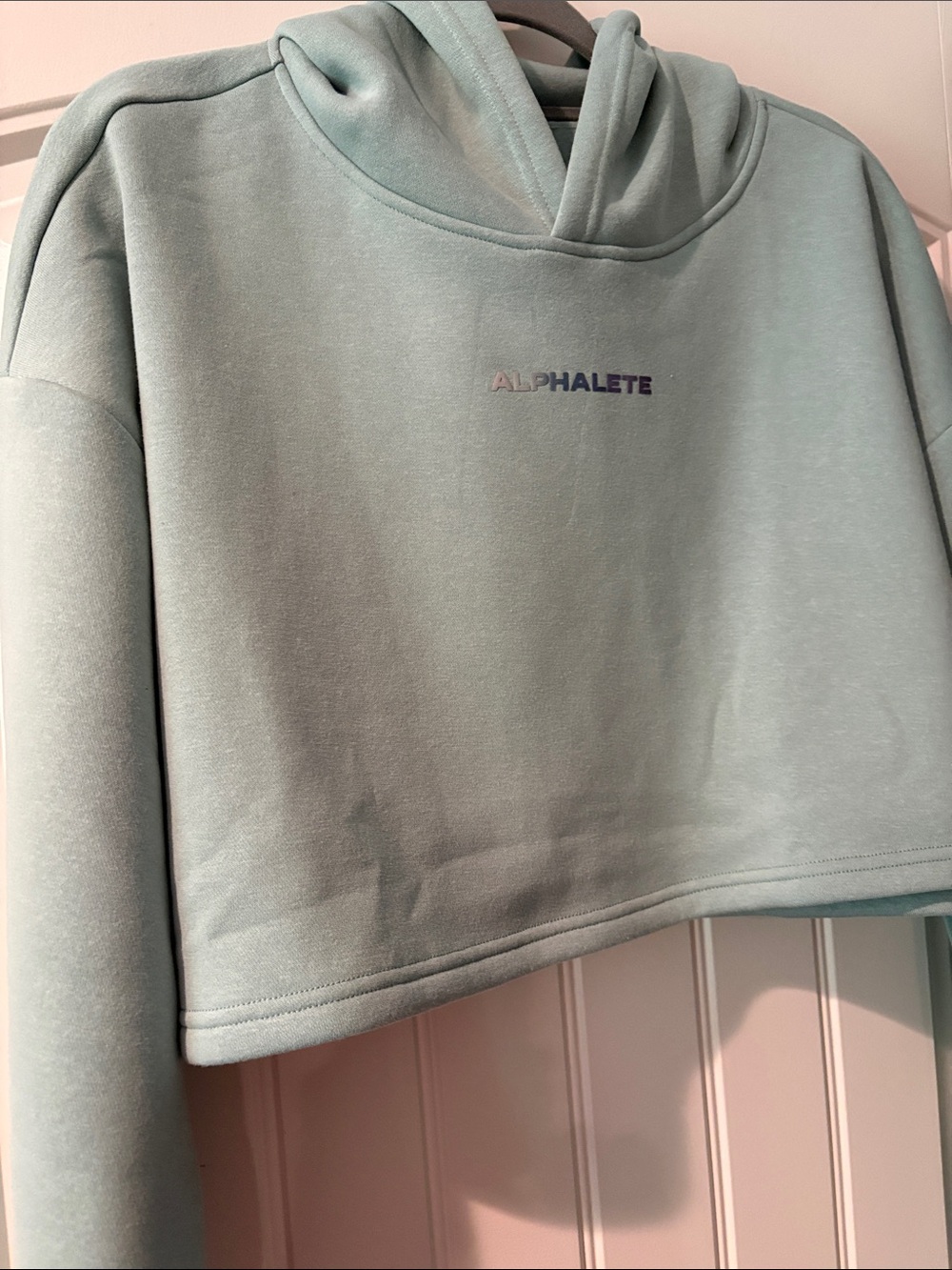 Alphalete Cropped Hoodie in Mint